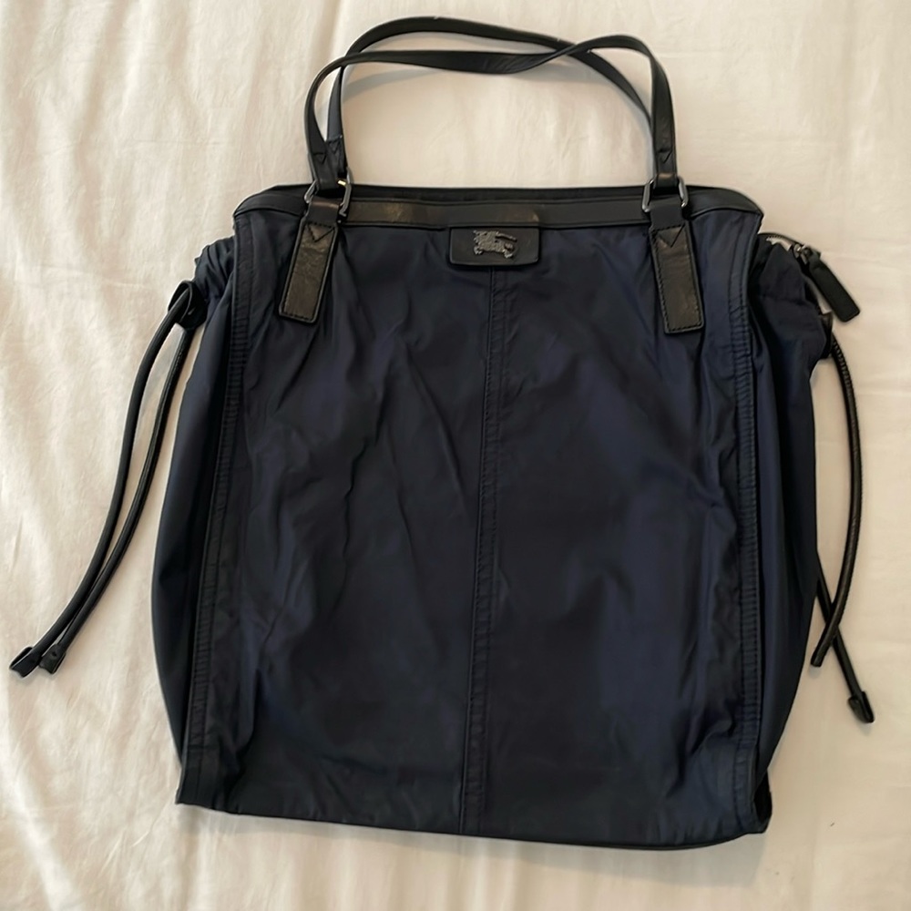 Burberry Navy Blue Shopper Tote